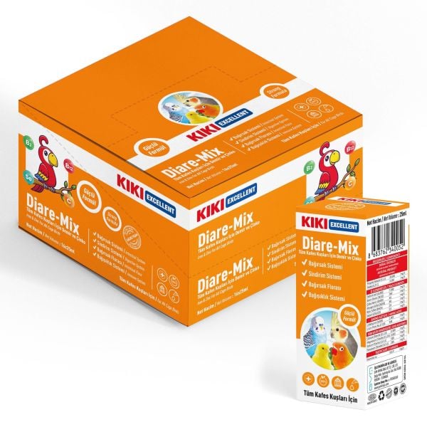 KIKI Excellent Kuş Diare-Mix 25 ml. 16 Adet (Kutu)