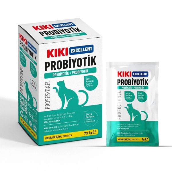 KIKI Excellent Kedi Probiyotik & Prebiyotik Saşe 1 gr. 7 Adet (Kutu)