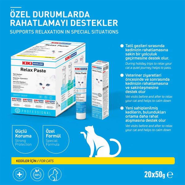 KIKI Excellent Kedi Relax Paste Macun 50 gr. 20 Adet (Kutu)