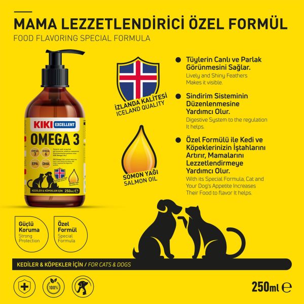 KIKI Excellent Kedi & Köpek Omega 3 250 ml.