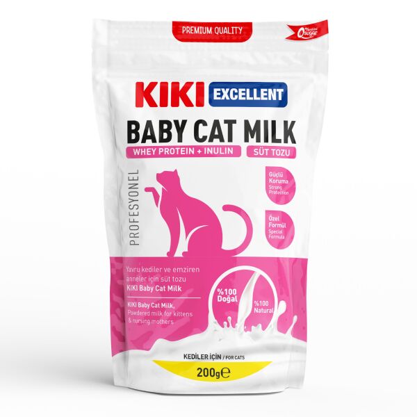 KIKI Excellent Kedi Süt Tozu (Whey Protein + İnülin) 200 gr.
