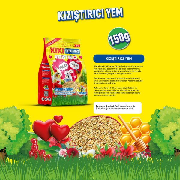KIKI Excellent Kuş Kızıştırıcı 150 Gr. 12 Adet (Kutu)