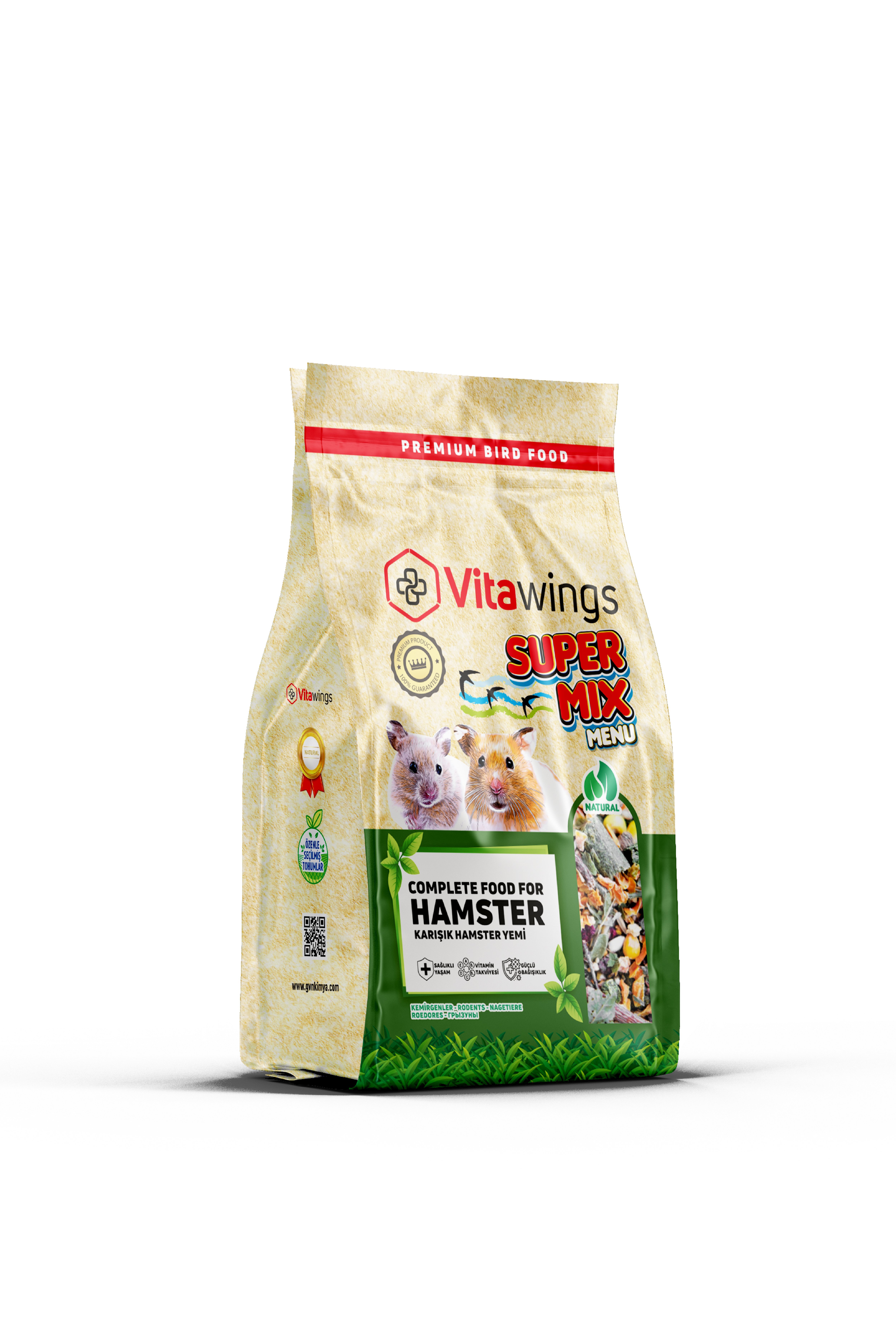 VitaWings Super Mix Menu Hamster Yemi 400 Gr. 12 Adet (Kutu)