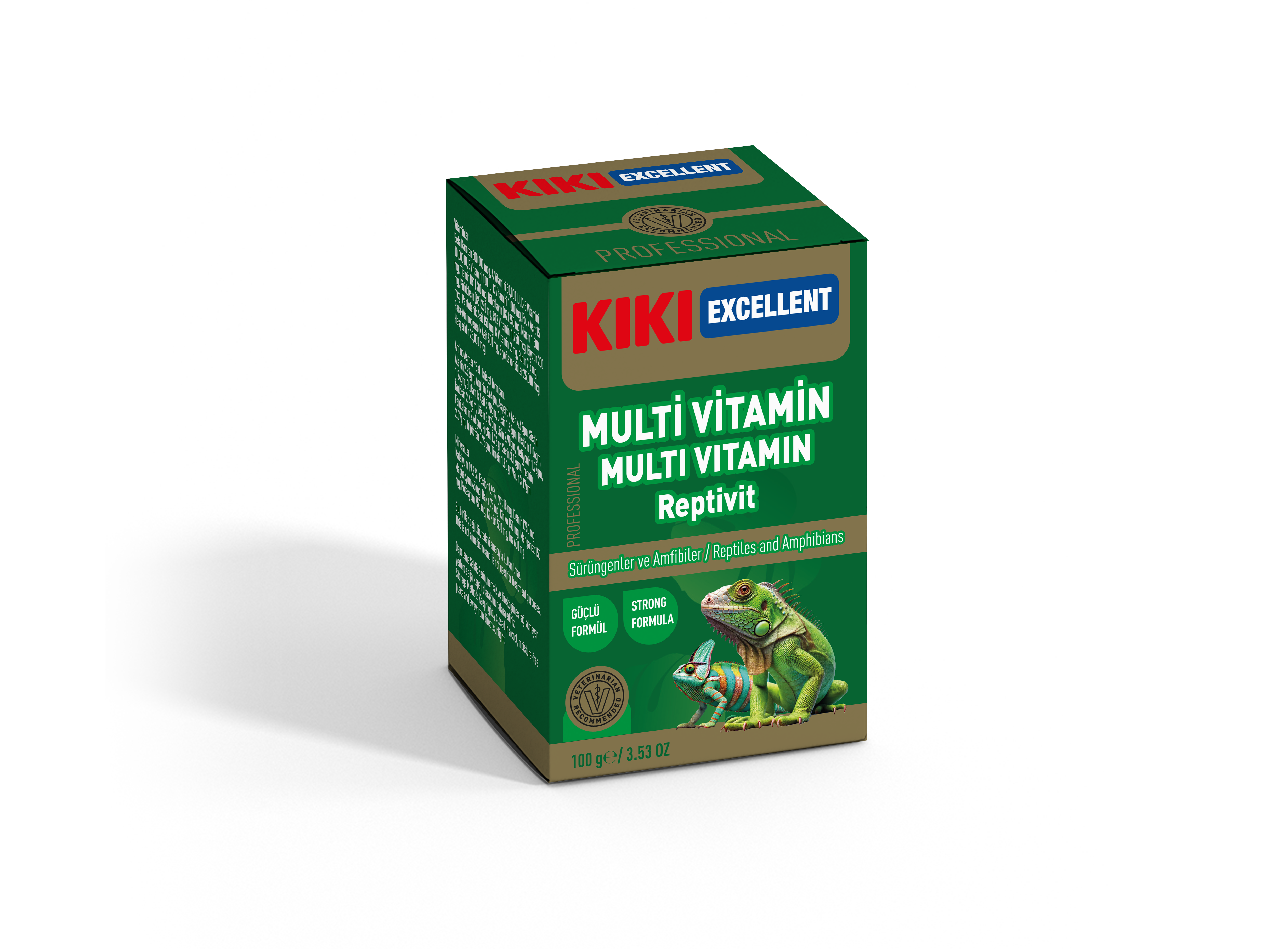 KİKİ EXCELLENT SÜRÜNGEN & AMFİBİLER İÇİN MUZLU KALSİYUM TOZU 100GR. KSTV107
