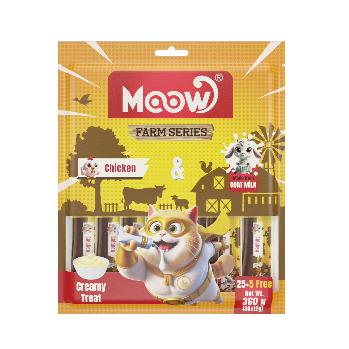Tavuklu Keçi Sütlü 12gr x 30'lu Kedi Krema Ödülü