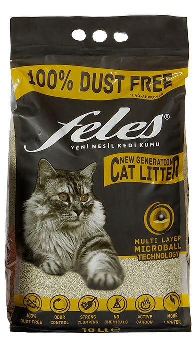 DOĞAL KEDİ KUMU 10 Lt, Aktif Karbon, %100 Tozsuz