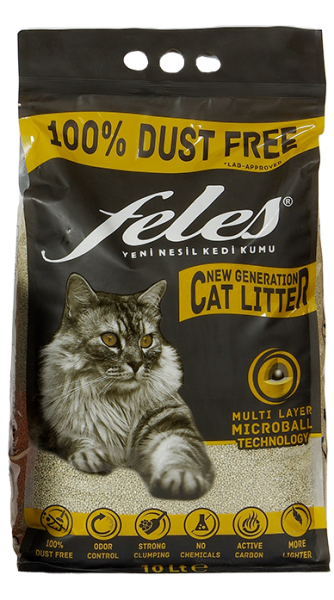DOĞAL KEDİ KUMU 10 Lt, Aktif Karbon, %100 Tozsuz