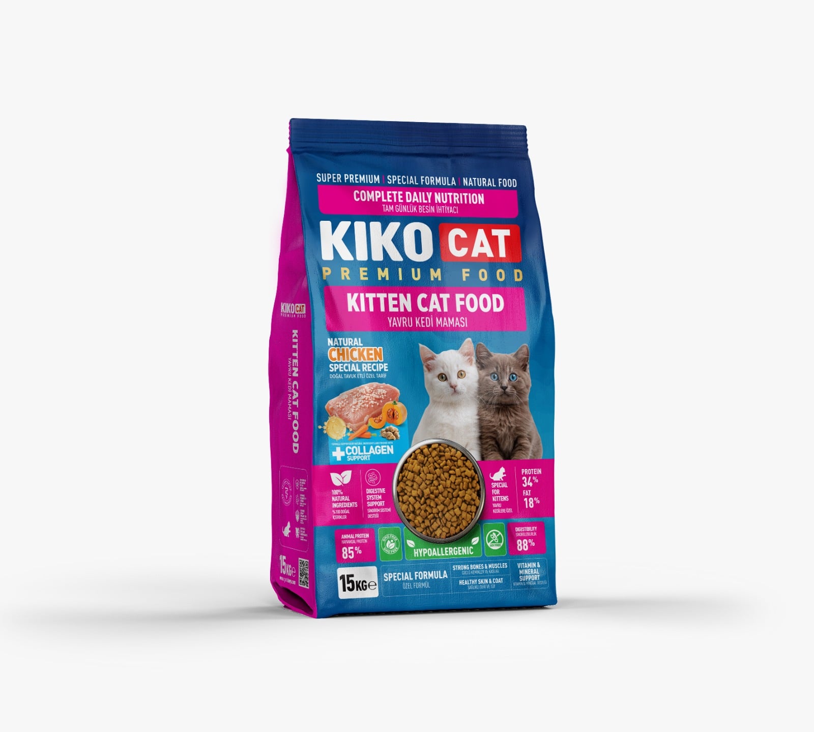 YAVRU KEDİ MAMASI 15KG - KITTEN TAVUKLU