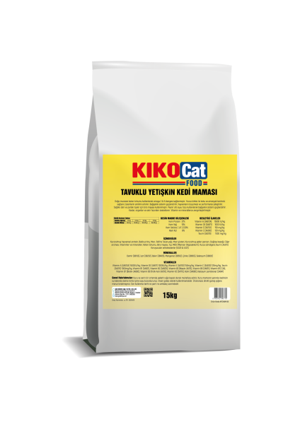YETiŞKiN KEDİ MAMASI 15KG - TAVUKLU