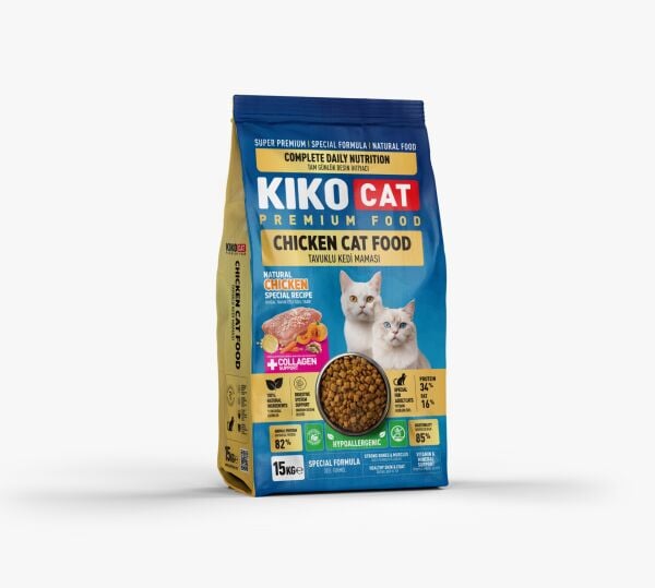 YETiŞKiN KEDİ MAMASI 15KG - TAVUKLU