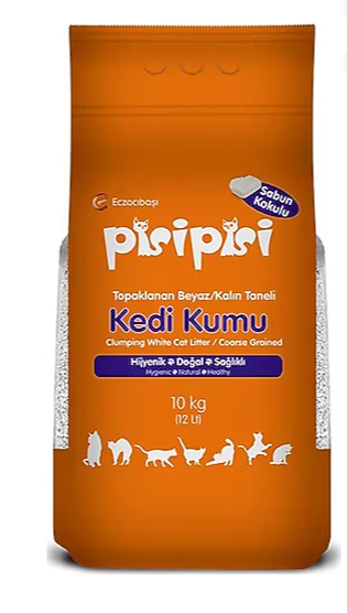Pisi Pisi Kedi Kumu - Kalın Taneli - Sabun Kokulu - 10KG