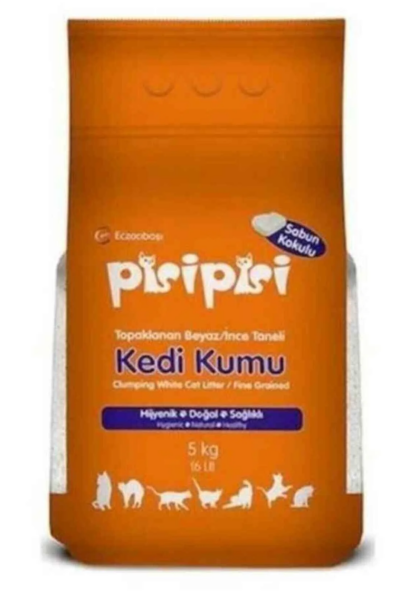 Pisi Pisi Kedi Kumu - İnce Taneli - Sabun Kokulu - 5KG