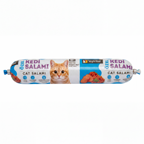 YepVital Kedi Salamı Balıklı (18x100 gr) - KUTU