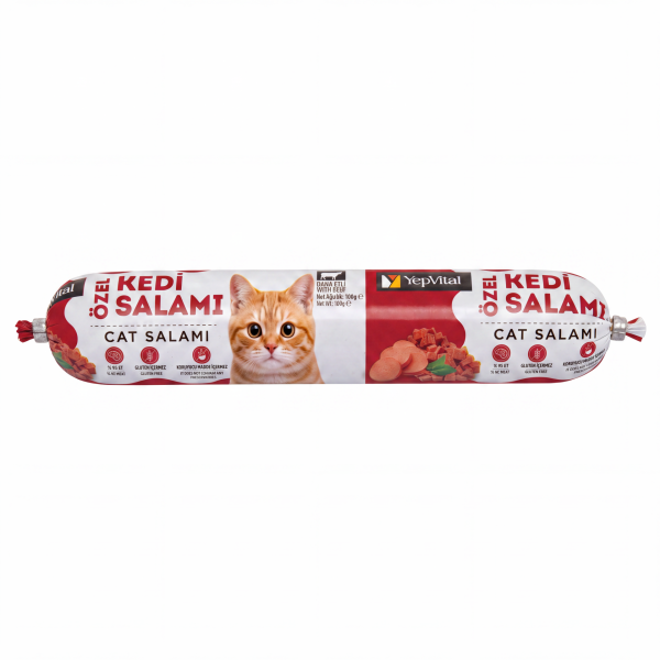 YepVital Kedi Salamı Dana Etli (18x100 gr) - KUTU