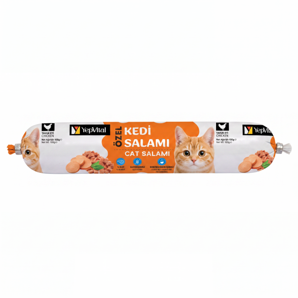 YepVital Kedi Salamı Tavuk Etli (18x100 gr) - KUTU