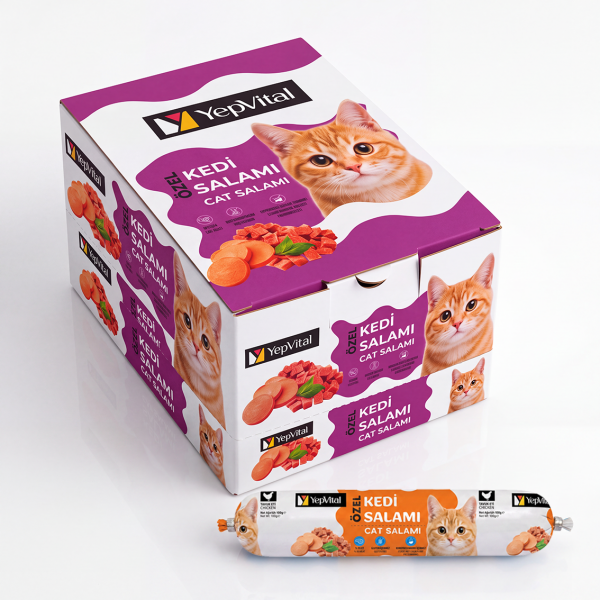 YepVital Kedi Salamı Tavuk Etli (18x100 gr) - KUTU