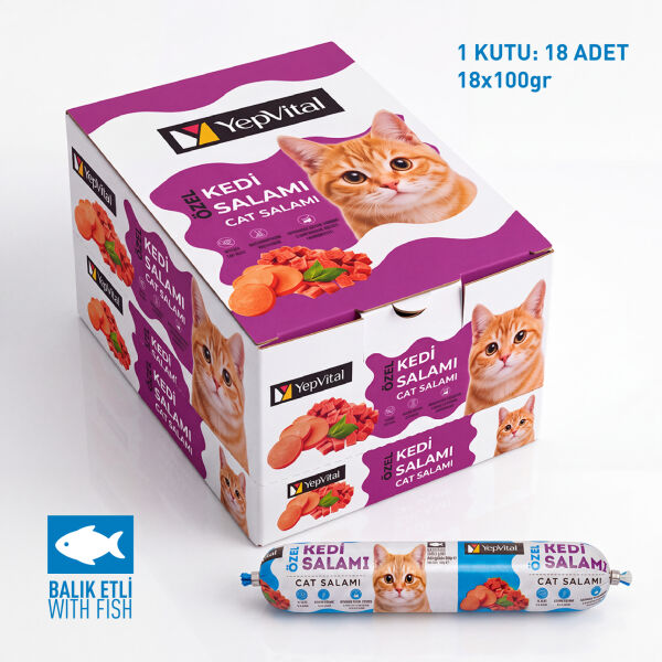 YepVital Kedi-Köpek Salamı Set - 4 Kutu (18x100gr) / 3 Kutu (9x200gr) - SET ÜRÜN