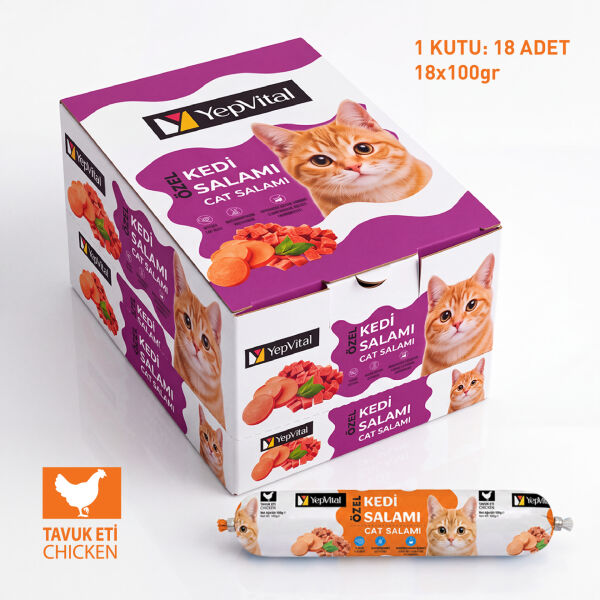 YepVital Kedi-Köpek Salamı Set - 4 Kutu (18x100gr) / 3 Kutu (9x200gr) - SET ÜRÜN