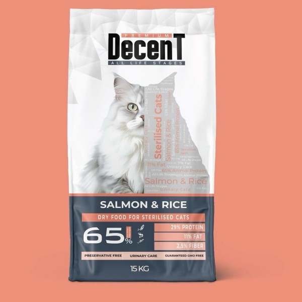 Decent Cat Steril Salmon 15-Kg