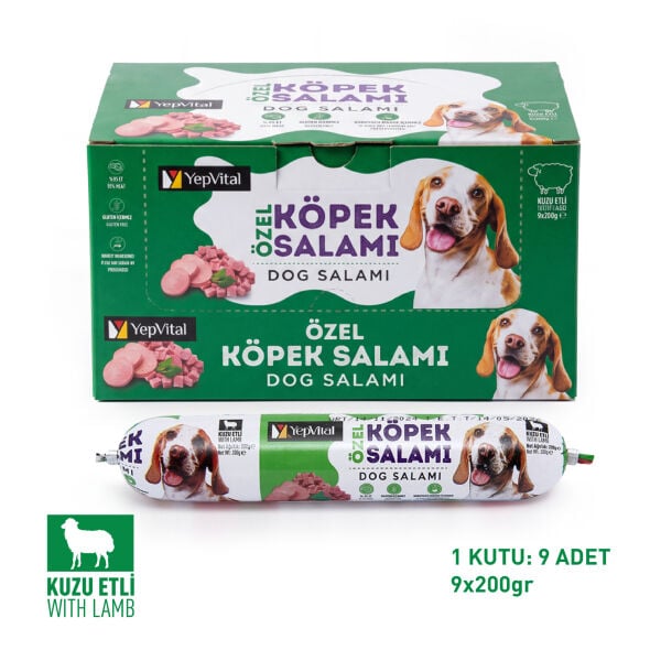 YepVital Köpek Salamı Kuzu Etli (9x200 gr)