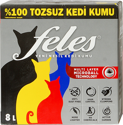 DOĞAL KEDİ KUMU 8 Lt, Aktif Karbon, %100 Tozsuz - KUTU